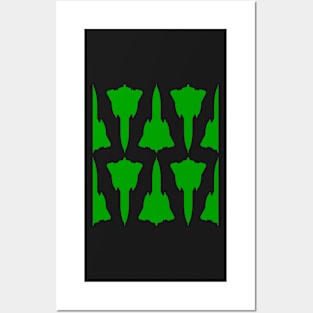 Lockheed SR-71 Blackbird - Green & Black Pattern Design Posters and Art